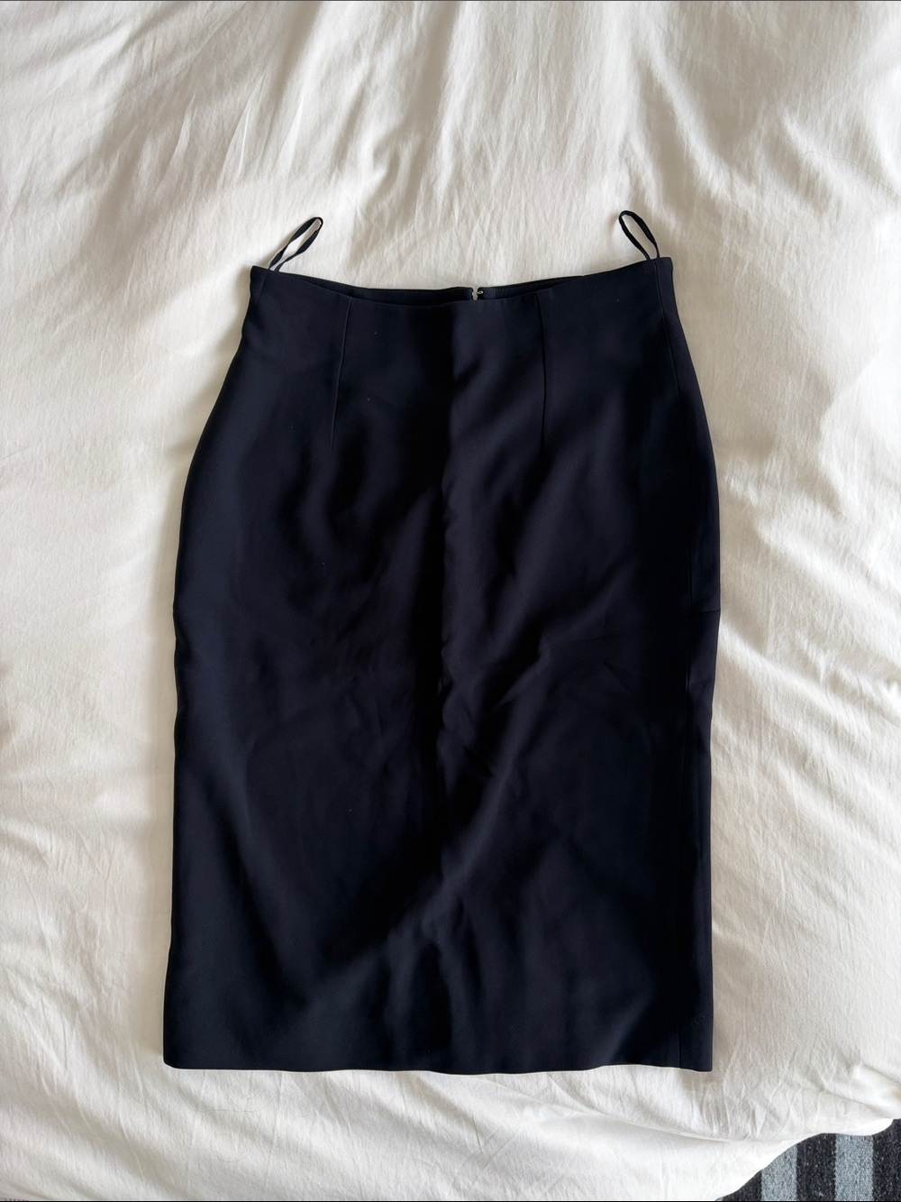 Alexander McQueen Navy Pencil Skirt Silk Lining